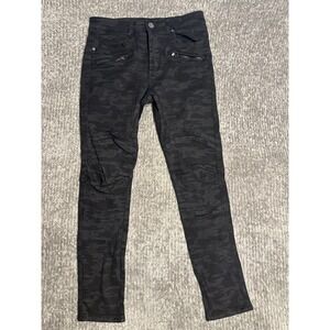 Waimea Black Denim Camo Skinny Jeans Size 32x30
